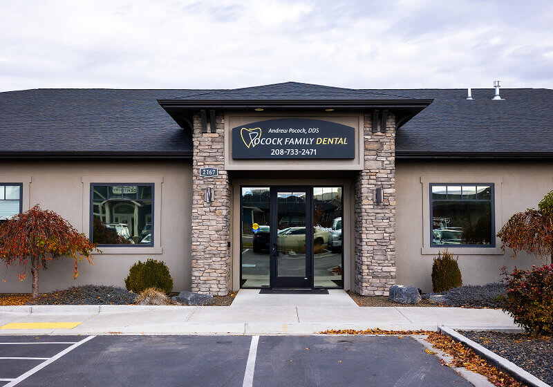 Outside the offices at Pocock Family Dental in Twin Falls ID.